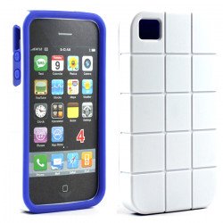 iPhone 4S 4 Turtle Shell Hybrid Case (White Blue)